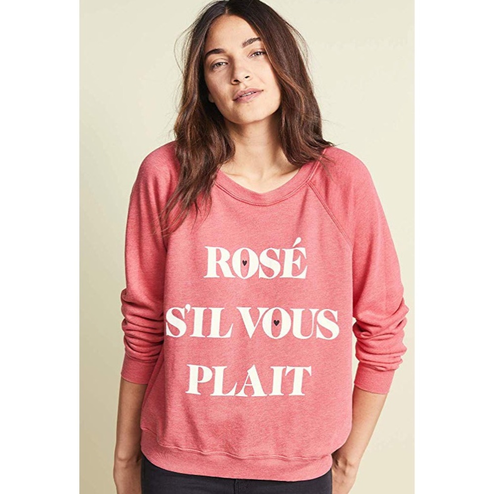 Wildfox Rosé S’il Vous Plait Sweater